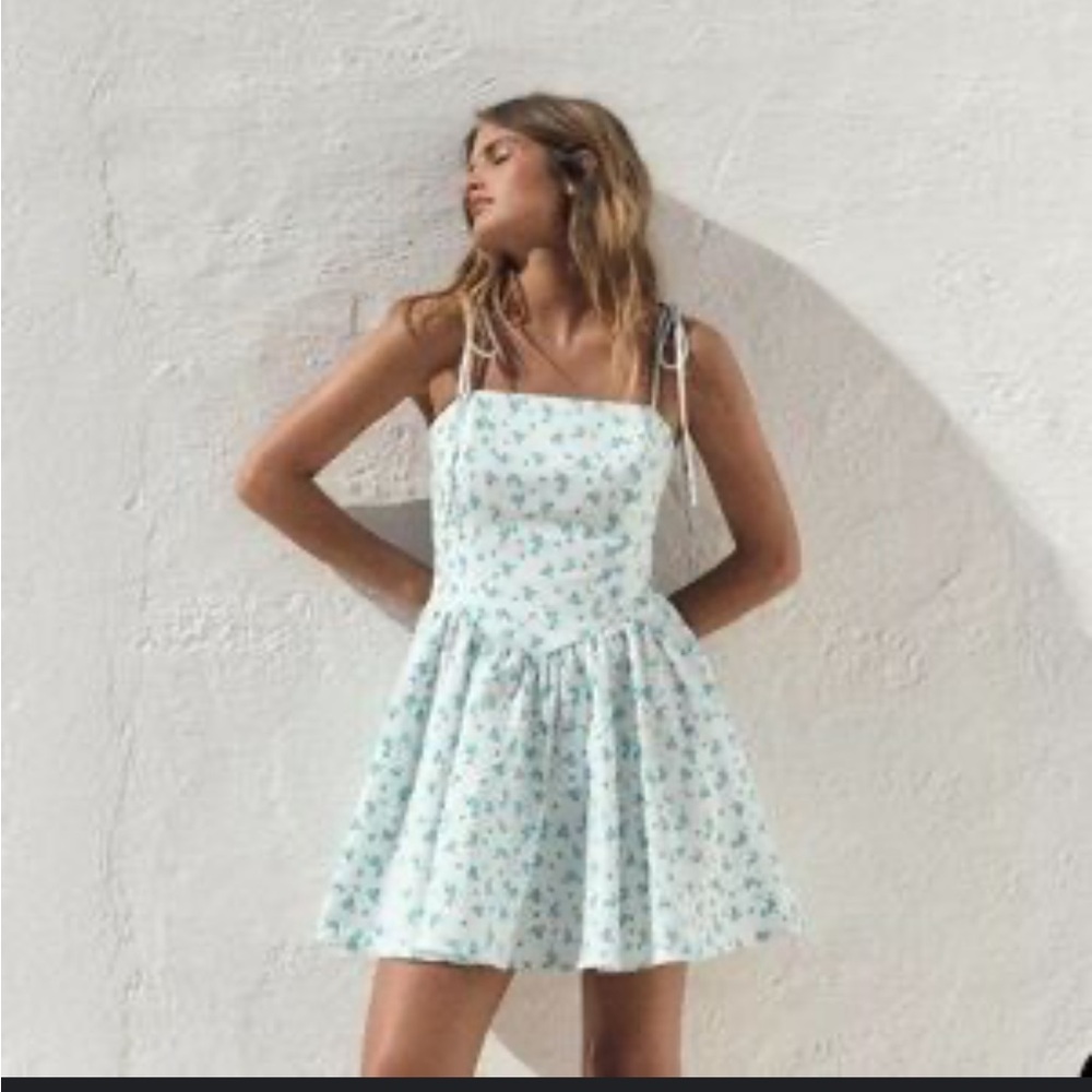 ZARA floral print strappy dress